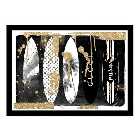 Wall art print white 25 x 28 in Fashion and Glam Framed -Wynwood Studio - Picture 1 of 10